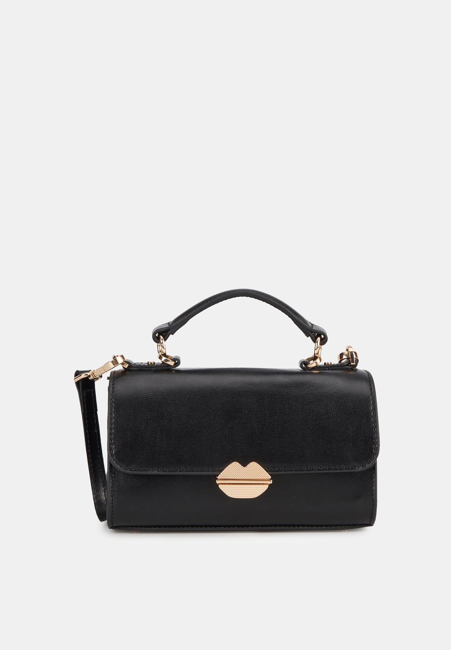 Small Satchel-Sealed With A Kiss Black