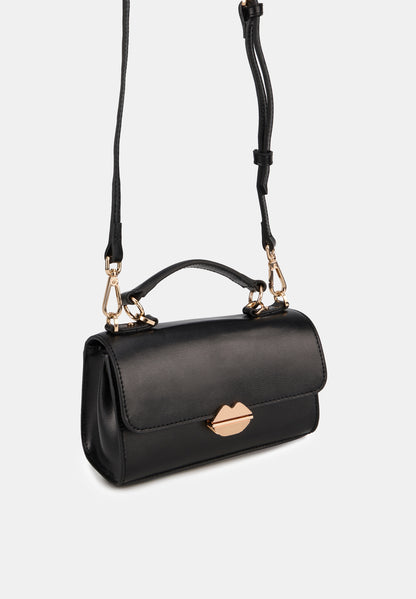 Small Satchel-Sealed With A Kiss Black