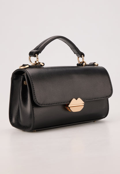 Small Satchel-Sealed With A Kiss Black