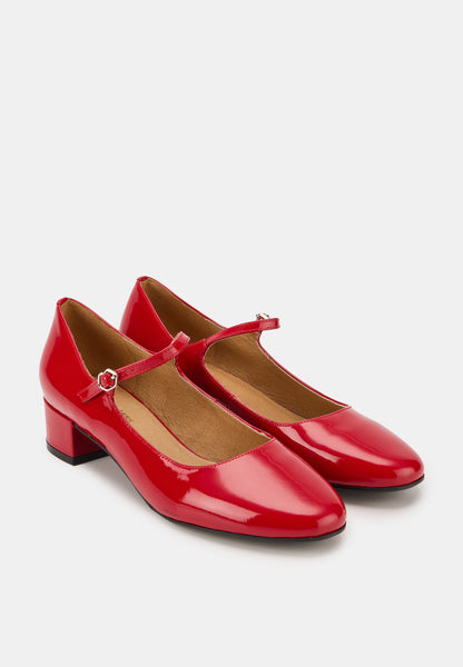 Alba-Cuir brillant rouge