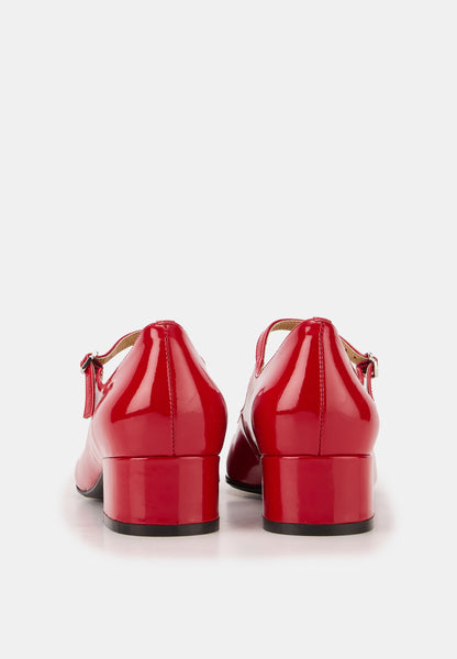 Alba-Cuir brillant rouge