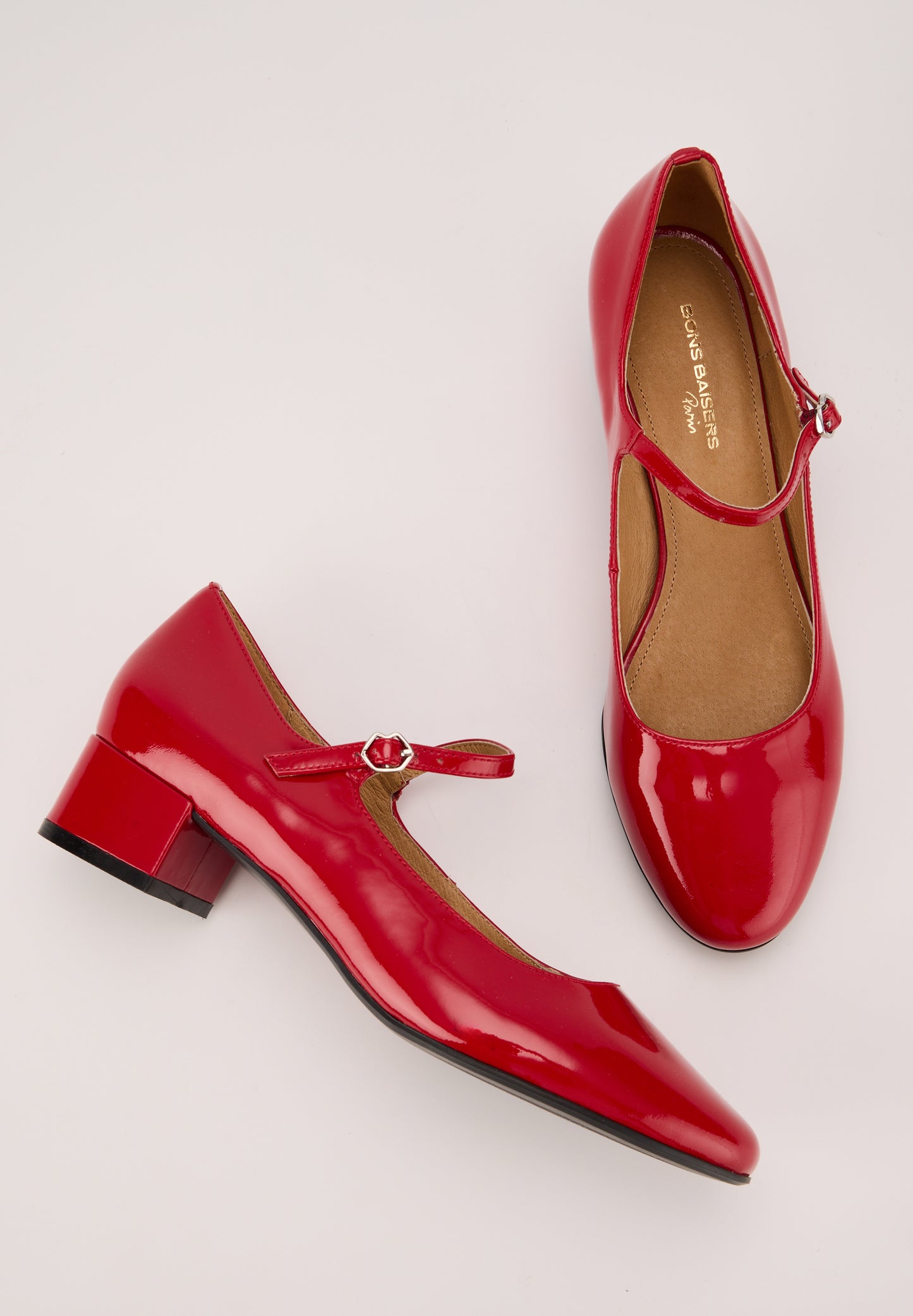 Alba-Cuir brillant rouge