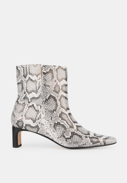 Alice-Cuir façon Python Noir et Blanc