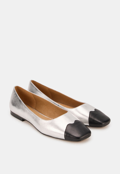 Elisa-Cuir Métallisé Silver