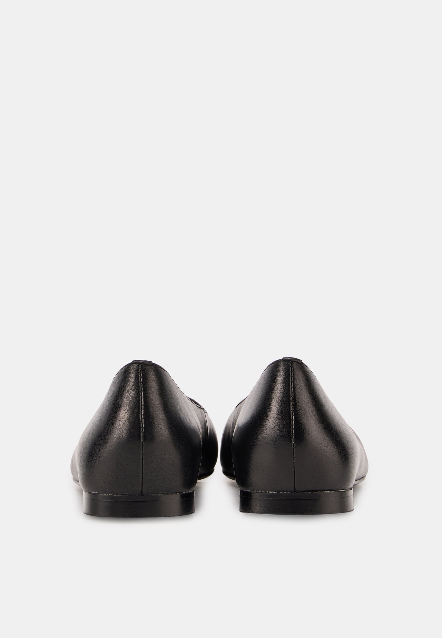 Elisa-Cuir Lisse Noir Studs