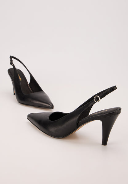 Tina-Cuir Lisse Noir