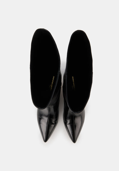 Yolanda-Cuir Brillant Noir